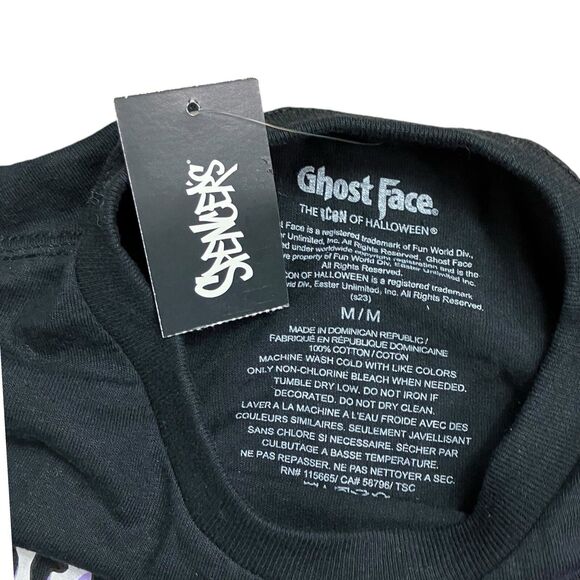 Scary Movie Ghostface Graphic Tee M Black Halloween Purple Horror Spooky - Picture 4 of 8